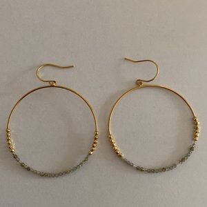 Gorjana gold plated gemstone hoops
